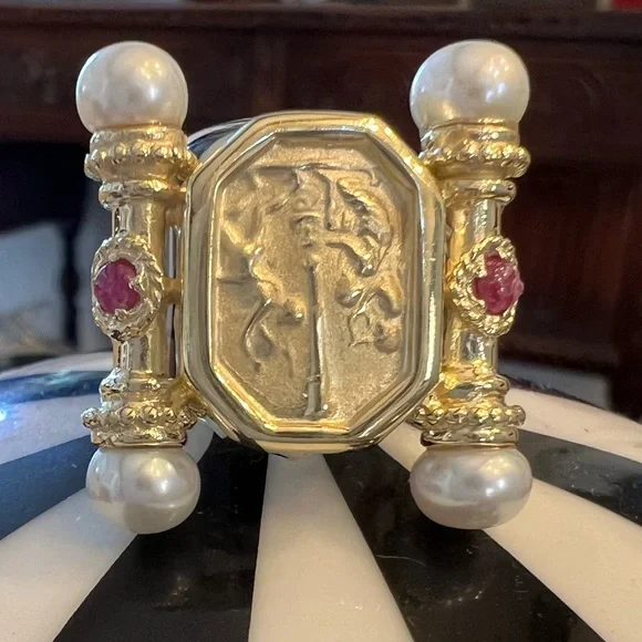 ITALIAN MADE ROSS SIMONS CAMEO RING🔥🔥🔥 - Picture 5 of 8